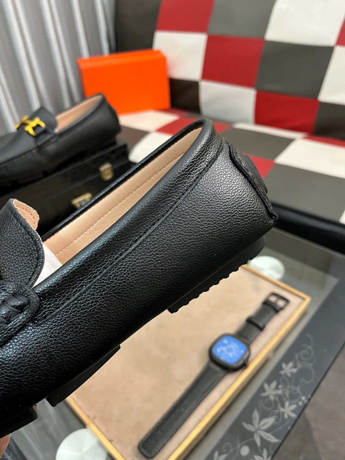 Men's shoes 💰400⌚️⌚️【HERMES】Hermès classic fashionable casual beanie shoes, fine workmanship ☘Made of imported Italian cowhide, luxurious pig and sheep lining🌶🌶cowhide feet, rubber wear-resistant outsole🎋Stable, delicate and delicate🍇Very special, versatile style, worth owning🍉Size: 38-44